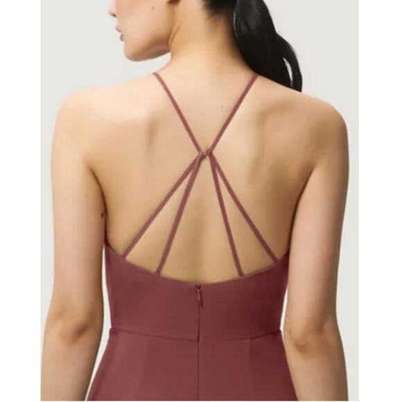 BHLDN Jenny Yoo Collection Kayla Dress Bridesmaids Maxi Gown Cinnamon Rose - Picture 2 of 15